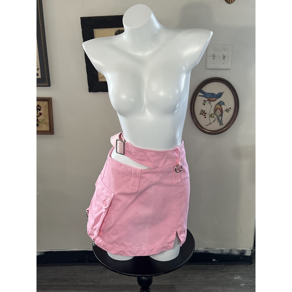 Private Policy New York Pink Cargo Mini Skirt Size M